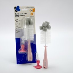 KikkaBoo četka sa flašice i cucle 2in1 pink ( KKB20079 )