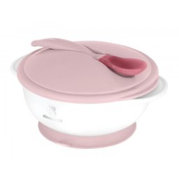 KikkaBoo činija sa termoosetljivom kašičicom pink ( KKB40076 )