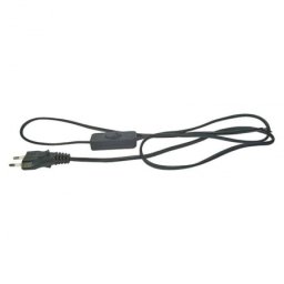 Emos kabl priključni pvc 2×0,75mm sa prekidačem crni 3m s09273 ( 2561 )