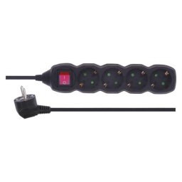 Emos kabl produžni crni sa prekidačem 1,5m/4r pc1421r ( 2835 )