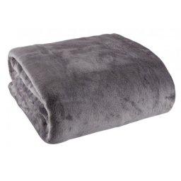 Ćebe pliš 220x240 siva