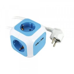 Commel produžni kabl kocka 1.4m, 4 utičnice, 2 usb ( E048 )