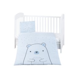 KikkaBoo posteljina navlaka 3 pcs Bear with Me blue ( KKB30143 )
