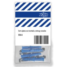 Zed electronic set šrafova za montažu zidnog nosača, 4 šrafa u pak. - SV-4