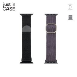 Just in case 2u1 narukvica 38-41mm crna milanese + siva tekstil ( MT3841BKGR )