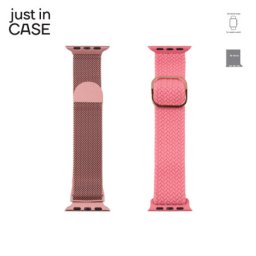 Just in case 2u1 narukvica 38-41mm pink milanese + pink tekstil ( MT3841PKPK )