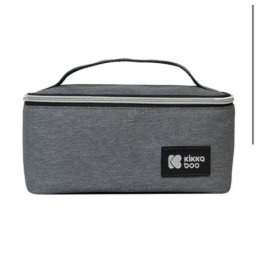 KikkaBoo termo izolovana torba za hranu Foody 19x10x7cm Dark Grey ( KKB20052 )