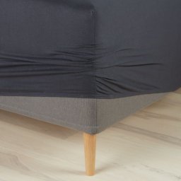 Čaršav žersej 120x200x35 cm antracit siva