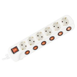Home razvodnik sa 6 mesta 1,5m 1.0mm2 + prekidači ( NVK06K/WH )
