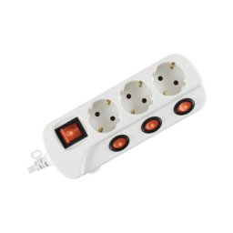 Home razvodnik sa 3 mesta 3m 1.5mm2 + prekidači ( NVK03K-3/WH/1,5 )