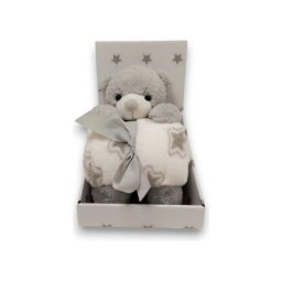 Bbo set igračka + ćebence bear (20tb0159) - grey ( 20TB0159-2 )