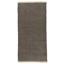 Tepih 65x140 cm pruge crna/bež