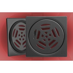 Podna rešetka 150x150 / fi 130mm crna 1.5 model 1 ( 28827 )