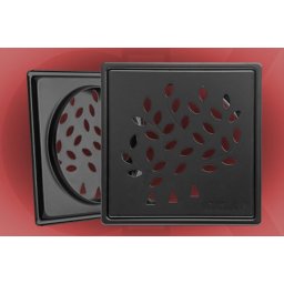 Podna rešetka 150x150 / fi 130mm crna1.2 model 3 ( 29220 )