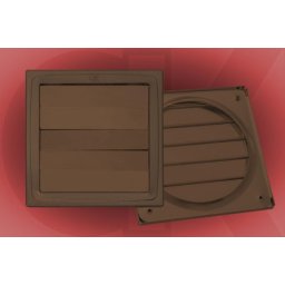 Gravitaciona ventilaciona rešetka cun 200x200mm braon plastificirana-hv lim ( 8931 )