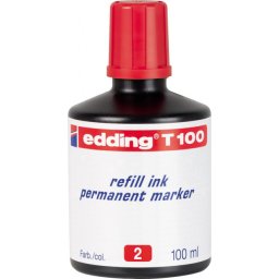 Edding permanent mastilo T-100, 100ml crvena ( 08MM10D )