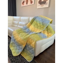 Prekrivač 190x190cm mikrofiber blue/green ( VLK000438-Blue/green )