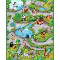 Rollmatz Podloga za igranje Gradski Zoološki vrt 100 x 120cm ( SW10161 )