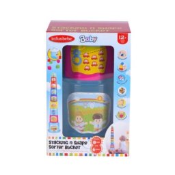 Infunbebe igracka za bebe zaglavljene case 12m+ (8kom casa i 6kom oblika) ( PL202A )
