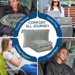 Memoform Putno ćebe Relax 2u1 sivo ( J695 )