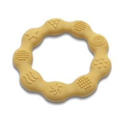 Lorelli silikonska glodalica za bebe ring - natural yellow ( 10210920001 )