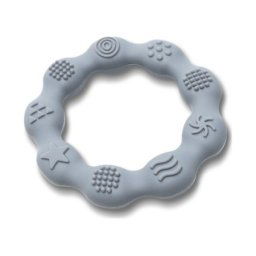 Lorelli silikonska glodalica za bebe ring - natural grey ( 10210920003 )
