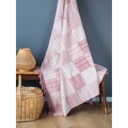 Dekordom ćebe eco blanket 150x200 - 23131a - squares pink ( 024190 )