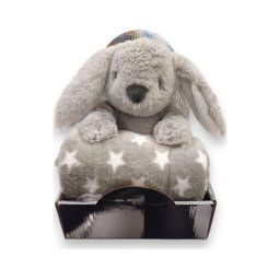 Bbo b230135 set igračka + ćebence – rabbit grey ( B230135-1 )