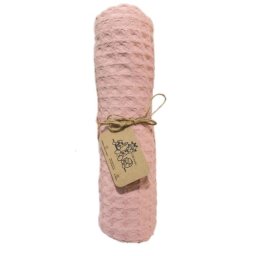 Deksi waffle prekrivač "3 Little Friends" puder roze ( 3840 )
