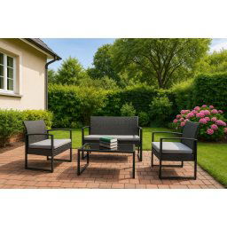 Baštenska Garden Relax set od Ratana za 4 osobe sa jastucima