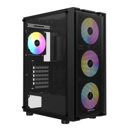 Kuciste Raidmax Vector 216, 4 x RGB fan, glass window, V216TBF, Black