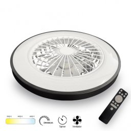 LED PLAFONJERA YL-FAN-G010 48W 3000K/4000K/6500K CRNA DIMABILNA