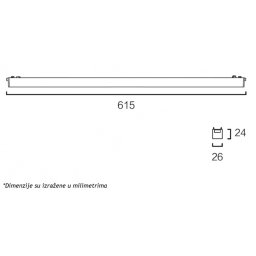 MAGNETIC SLIM SVETILJKA LED26-600F 20W 3000K 150° 48V DC BELA