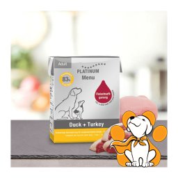 Platinum Menu Duck + Turkey 375g, Hrana za Odrasle Pse sa Pačetinom i Ćuretinom