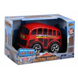 AUTOBUS 4"DIE CAST PULL BACK PUBLIC TRANS.