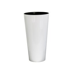 Saksija visoka sjajna sa uloškom - bela S449 / 20×39 cm
