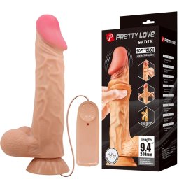 Vibro dildo sa kozicom koja se pomera 24cm Buraq