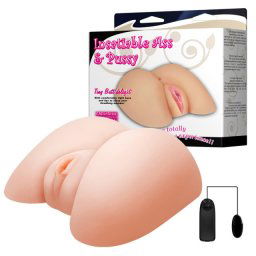 Vibrirajuća realistična veštačka vagina sa 2 ulaza TINY BUTT DELIGHT