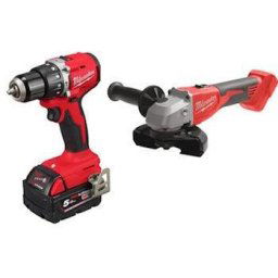 Set aku bušilica-odvijač 18V 5Ah M18 BLPDRC-502C + aku brusilica 18V 125mm M18 BLSAG125X-0 Milwaukee