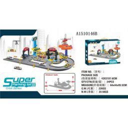 Ittl parking set i heliodrom, metalni helikopter i autići ( 277609 )