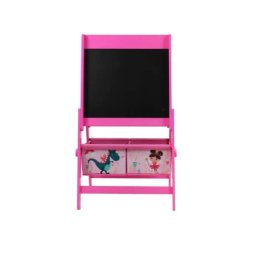 Kinder home dvostrana dečija drvena tabla na stalku za pisanje i crtanje sa kutijom za odlaganje roze ( TF5806 )