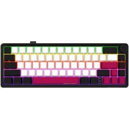 Lorgar Wireless mechanical gaming keyboard Pro, 2.4 GHz, Backlight, Toxic Purple switches, black red white ( LRG-KBP70MW-BK-US )