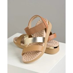 Sandale na platformu 7151.119.26881 kamel/zlatne