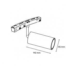 MAGNETIC REFLEKTOR TK1000 7W 3000K 30° 48V DC (R1000)
