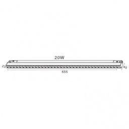 MAGNETIC SVETILJKA LED02-20W 3000K 30° 48V DC CRNA NEW
