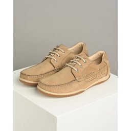 Kožne muške brodarice 11153-2 bež
