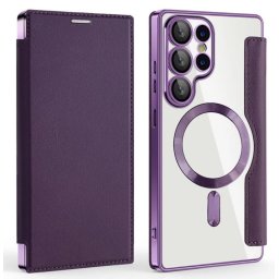 Futrola Magsafe Lux Bi Fold za Samsung Galaxy S25 Ultra ljubicasta