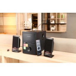 Microlab M700BT Aktivni drven zvucnici 2.1 46W RMS(18W,2x14W) SD, USB, FM, Bluetooth, daljinski, 3.5
