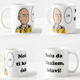 Šolja Neću da ti kažem, ćelavi (One Punch Man)