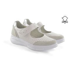 Kožne ženske espadrile 4030BL bele